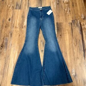 Free People Dark Blue Flare Jeans